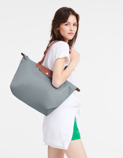 Longchamp Le Pliage Original L Tote Bag – Steel vip time amman jordan